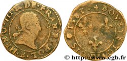 HENRI III Double tournois, type de Rouen 1582 Rouen