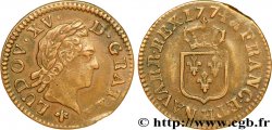 LOUIS XV DIT LE BIEN AIMÉ Liard dit &nbsp;à la vieille tête&nbsp; 1774 La Rochelle