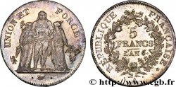 5 francs Union et Force, Union serré, avec glands intérieurs et gland extérieur 1798 Paris F.288/15