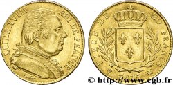 20 francs or Louis XVIII, buste habillé 1815 Lille F.517/18