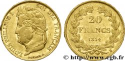 20 francs or Louis-Philippe, Domard 1834 Rouen F.527/8 XF 