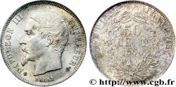 50 centimes Napoléon III, tête nue, différent croix 1860 Strasbourg F.187/15 SPL 