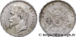 5 francs Napoléon III, tête laurée, petit BB 1869 Strasbourg F.331/15 TTB 