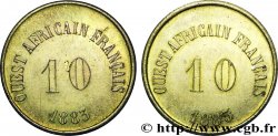 THIRD REPUBLIC - FRENCH WEST-AFRICA Jeton 10, valeur d’échange 50 francs 1883 Paris