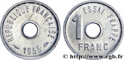 Essai de frappe de 1 franc 1955  Maz.manque