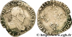 HENRI III Demi-franc au col plat 1587 Troyes TB+