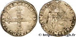 HENRY IV Quart d écu de Béarn 1608 Morlaàs