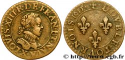 LOUIS XIII Double tournois, type 2 1615 Amiens AU/XF