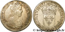 LOUIS XIV &nbsp;THE SUN KING&nbsp; Écu à la mèche longue 1652 Paris fVZ