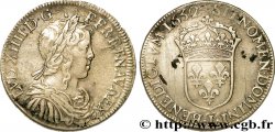 LOUIS XIV LE GRAND OU LE ROI SOLEIL Demi-écu à la mèche longue 1652 Limoges