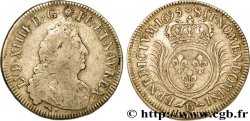 LOUIS XIV LE GRAND OU LE ROI SOLEIL Demi-écu aux palmes 1695 Lyon TB+/TTB