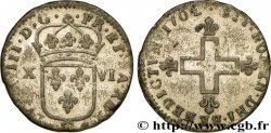 LOUIS XIV LE GRAND OU LE ROI SOLEIL XVI deniers 1702 Strasbourg