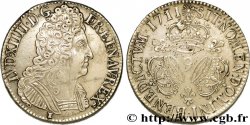 LOUIS XIV LE GRAND OU LE ROI SOLEIL Écu aux trois couronnes 1711 Rennes TTB+/TTB