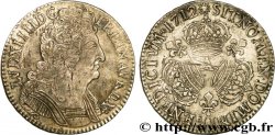 LOUIS XIV  THE SUN KING  Demi-écu aux trois couronnes 1712 Paris
