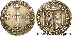 NAVARRE-BEARN - HENRY III Quart d écu de Navarre