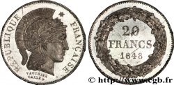 Concours de 20 francs, essai en étain de Vauthier-Galle 1848 Paris VG.3038 var