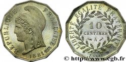 Essai de 10 centimes d’après Dupré, sur flan dodécagonal 1881 Paris VG.3967 
