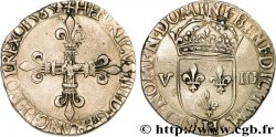 HENRY III Huitième d&nbsp;écu, croix de face 1585 La Rochelle AU