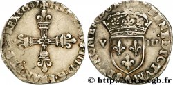 HENRY III Huitième d&nbsp;écu, croix de face 1587 Paris SS