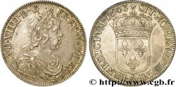 LOUIS XIV LE GRAND OU LE ROI SOLEIL Demi-écu à la mèche courte 1643 Paris, Monnaie de Matignon TTB+/SUP