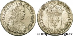 LOUIS XIV  THE SUN KING  Écu à la mèche longue 1651 Paris