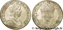 LOUIS XIV LE GRAND OU LE ROI SOLEIL Écu à la mèche longue 1652 Paris SUP