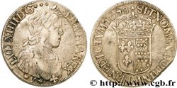 LOUIS XIV LE GRAND OU LE ROI SOLEIL Écu de Navarre à la mèche longue 1658 Saint-Palais