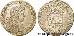 LOUIS XIV LE GRAND OU LE ROI SOLEIL Douzième d&nbsp;écu au buste juvénile du Dauphiné 1660 Grenoble