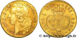 LOUIS XV DIT LE BIEN AIMÉ Double louis d’or aux écus ovales, tête ceinte d’un bandeau 1763 Pau