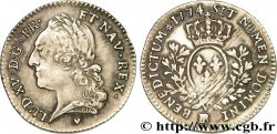 LOUIS XV  THE WELL-BELOVED  Cinquième d écu dit  à la vieille tête  1774 Strasbourg fSS