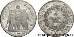 5 francs Union et Force, Union serré, gland intérieur haut, gland extérieur, petite feuille 1798 Paris F.288/33