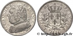 5 francs Louis XVIII, buste habillé 1814 Lille F.308/13