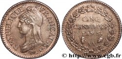 Cinq centimes Dupré, grand module 1797 Metz F.115/7 SUP 