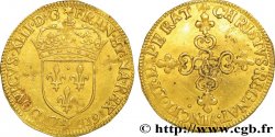 LOUIS XIII Écu d&nbsp;or au soleil, à la croix anillée fleurdelisée 1615 Paris AU/XF
