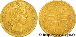 LOUIS XIV LE GRAND OU LE ROI SOLEIL Louis d’or aux huit L, portrait à la mèche longue 1649 Paris TTB
