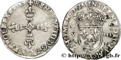 HENRI III Huitième d écu, croix de face 1589 Paris