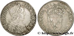 LOUIS XIV LE GRAND OU LE ROI SOLEIL Demi-écu à la mèche longue 1652 Angers TTB