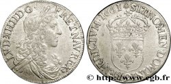 LOUIS XIV LE GRAND OU LE ROI SOLEIL Demi-écu au buste juvénile, 1er type 1661 Rennes TTB