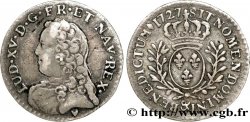 LOUIS XV DIT LE BIEN AIMÉ Vingtième d’écu aux branches d’olivier, buste habillé 1727 Aix-en-Provence TTB