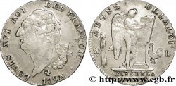 LOUIS XVI (MONARQUE CONSTITUTIONNEL)  Écu dit  au génie , légende FRANÇOIS 1793 Bayonne TTB