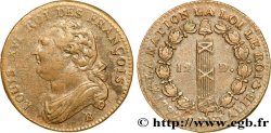 LOUIS XVI (MONARQUE CONSTITUTIONNEL)  12 deniers dit  au faisceau , type FRANCOIS 1792 Rouen TTB/TTB+
