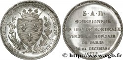 Pièce de plaisir, module de 5 francs, pour la visite de la Monnaie de Paris par le duc de Bordeaux 1828 Paris VG.2658 