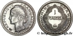 TROISIÈME RÉPUBLIQUE - INDOCHINE FRANÇAISE Essai de 1 piastre en aluminium 1931 Paris SPL 