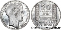 Préparation de la 20 francs Pétain, type Turin, essai en aluminium, tranche lisse, 3,6 g 1938  VG.5489  b MS 