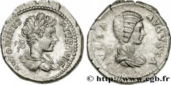 CARACALLA et JULIA DOMNA Denier SUP/TTB+
