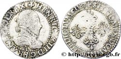 HENRI III Demi-franc au col gaufré 1587 Paris TB+