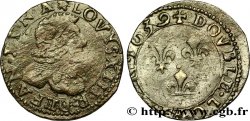 LOUIS XIII LE JUSTE Double lorrain au buste vieilli, type 12 1639 Stenay TTB