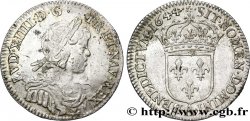 LOUIS XIV LE GRAND OU LE ROI SOLEIL Douzième d écu à la mèche courte 1644 Paris, Monnaie de Matignon TTB+