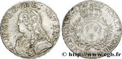 LOUIS XV DIT LE BIEN AIMÉ Écu aux branches d olivier, buste habillé 1727 Rouen TTB+