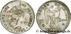 LOUIS XVI (MONARQUE CONSTITUTIONNEL)  15 sols dit  au génie , type FRANÇOIS 1791 Paris SUP